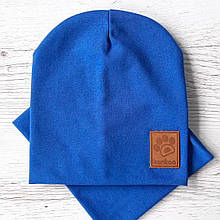 Детская шапка с хомутом КАНТА размер 48-52, голубой (OC-138)