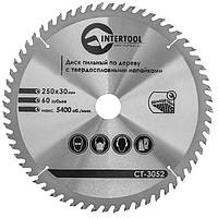 Диск пильный по дереву Intertool 250*30*1.7мм 60Т CT-3052