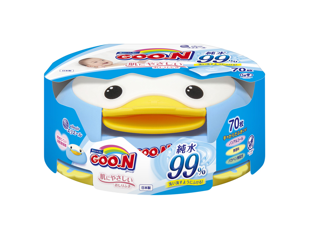 Влажные Салфетки GOO.N для Чувств.кожи (пласт.бокс-пингвин с Секр ...