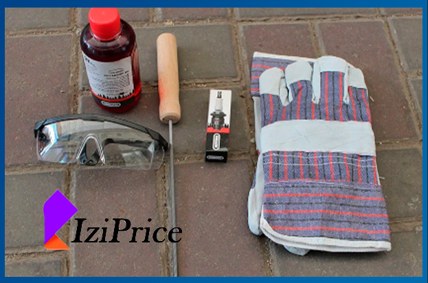 МЕГА НАБІР! Масло SuperOil 0.25 л. + свічка Oregon . + захисні окуляри + рукавички спилкові + напилок Штиль