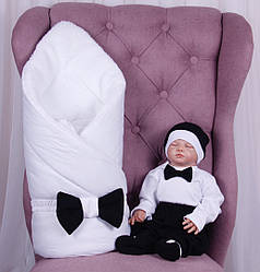 Зимовий комплект на виписку для новонародженого хлопчика набір Classic Boy