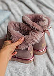 Уги жіночі Ugg Mini Bailey Bow Pink замшеві рожеві, фото 3