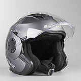 Мотошолом LS2 OF570 Verso Single Mono Open Face Helmet Matte Titanium титан, фото 5