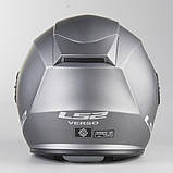 Мотошолом LS2 OF570 Verso Single Mono Open Face Helmet Matte Titanium титан, фото 9