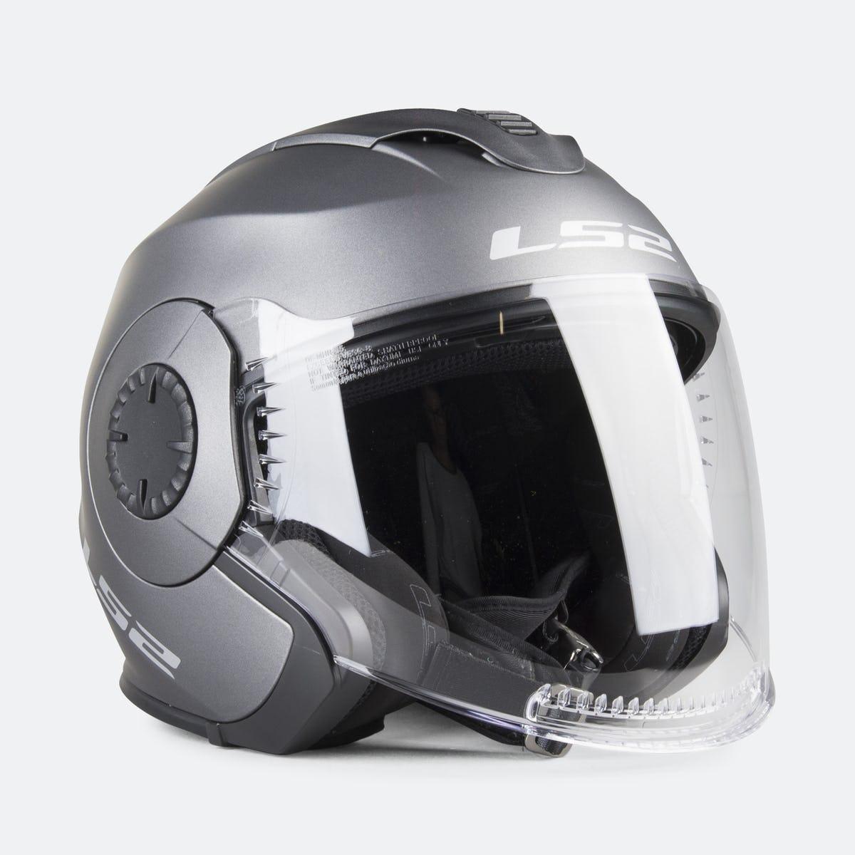 Мотошолом LS2 OF570 Verso Single Mono Open Face Helmet Matte Titanium титан