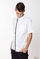 Рубашка с коротким рукавом, белого цвета для мальчика. (134 см.) Reporter Young