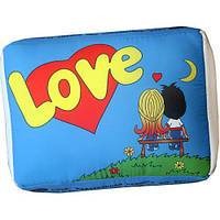 Подушка в форме жвачки синяя Love XXL 50x36x17 см (XLP_L002)