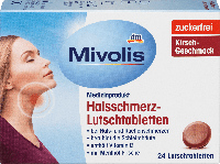 Льодяники від болю в горлі Mivolis Halsschmerz-Lutschtabletten, 24 шт