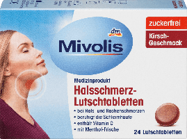 Льодяники від болю в горлі Mivolis Halsschmerz-Lutschtabletten, 24 шт