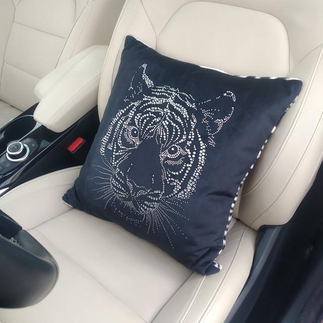 Подушка двухсторонняя декоративная со стразами