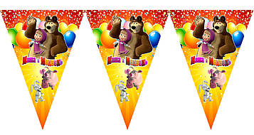 "Маша та Міша" - Вимпел, 10 прапорців. Вид 1