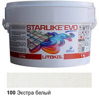 Litokol Starlike EVO 100 ЭКСТРА БЕЛЫЙ 1 кг - эпоксидная двухкомпонентная затирка - Сold Collection