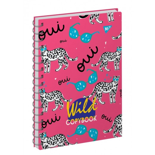 Блокнот А6 64 клітинка YES 7БЦ подвійна спіраль Wild Animals Neon