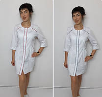 Медичний жіночий халат Ліза бавовна три чверті рукав