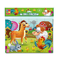 Мягкие пазлы Vladi Toys "Ферма", 24 элемента, VT1102-23