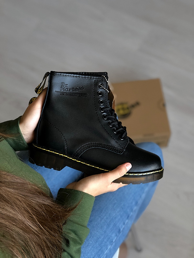 Женские ботинки Dr. Martens 1460 Black / Доктор Мартинс черные кожаные демисезон - фото 4 - id-p1107794874