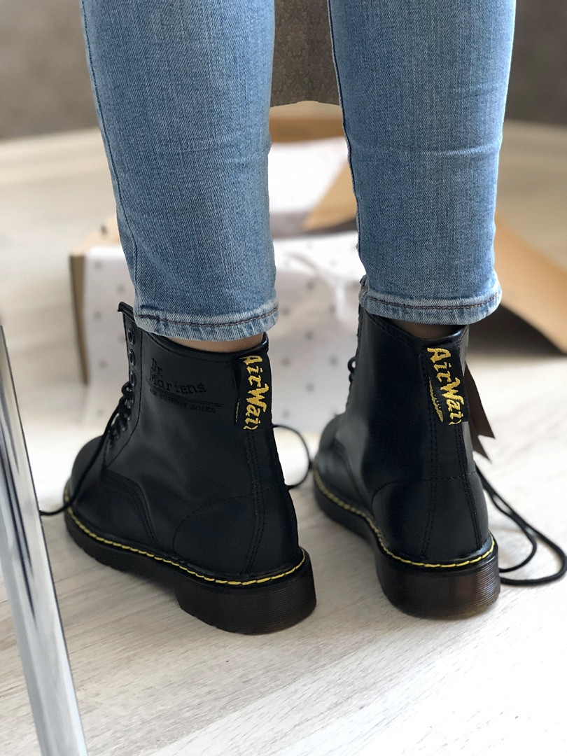 Женские ботинки Dr. Martens 1460 Black / Доктор Мартинс черные кожаные демисезон - фото 9 - id-p1107794874