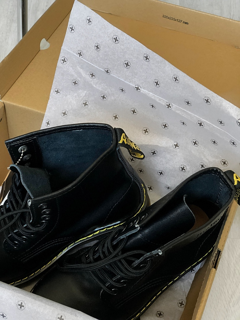 Женские ботинки Dr. Martens 1460 Black / Доктор Мартинс черные кожаные демисезон - фото 6 - id-p1107794874