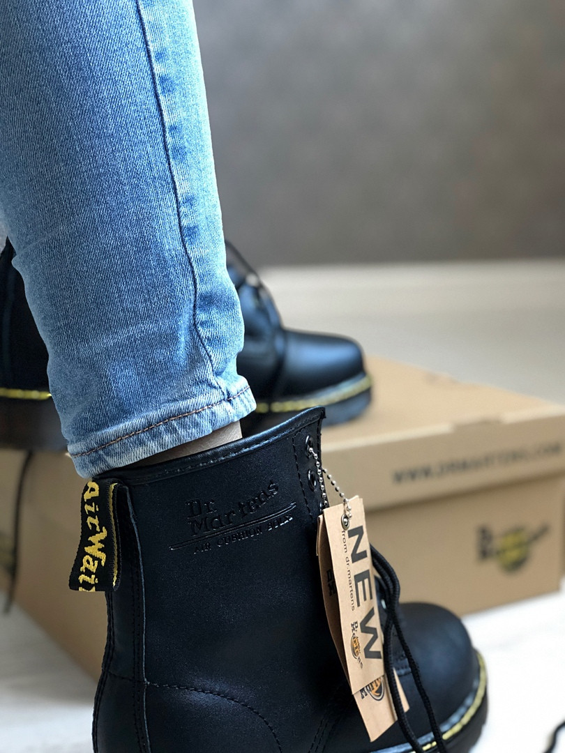 Женские ботинки Dr. Martens 1460 Black / Доктор Мартинс черные кожаные демисезон - фото 7 - id-p1107794874