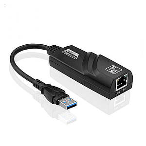 Мережевий адаптер USB 3.0 - RJ-45 LAN 1000M (Gigabit) TRY NET RTL8153 чорний