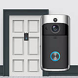 Бездротовий відеодзвінок з датчиком руху HD Wi-Fi Eken V5 Black Bluetoth відео дзвінок око на двері, фото 6