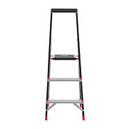 Драбина 3 щаблі, лоток для інвентарю, сталевий профіль, висота верхнього щаблу 630 мм, 409х667х1132мм,, фото 3