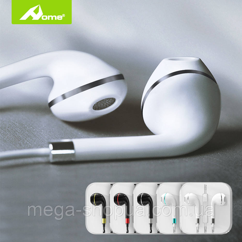 Дротові стерео навушники гарнітура з регулюванням гучності та мікрофоном для телефону F8BR