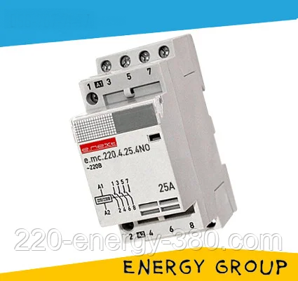 Модульний контактор 220 В, 2p