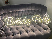 Неоновая надпись "Birthday Party" на акриловой основе Manific Decor