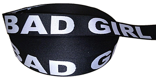 Лампасна стрічка, тасьма лампасна 4 см "Bad girl"