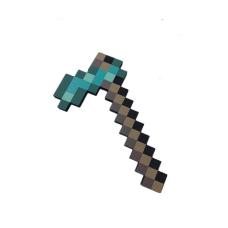 Піксельна алмазна мотика Майнкрафт Minecraft Diamond Hoe, фото 1