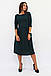 Класичне жіноче темно-зелене плаття-міді Tirend, фото 3