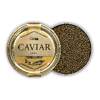 Чорна ікра Амурського осетра натуральна свіжа малосольна LEMBERG AMUR ROYAL , 250 гр.