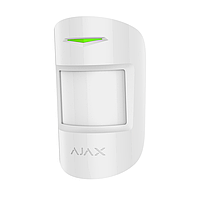 Беспроводный датчик движения Ajax MotionProtect Plus White с дуальным сенсором
