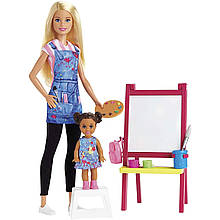 Лялька Барбі Вчитель малювання Barbie Art Teacher GJM29