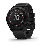 Смарт-часы Garmin Fenix 6X Pro черные с черным ремешком