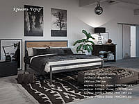 Кровать двуспальная металлическая Герар кованая Tenero. Ліжко двоспальне металеве коване