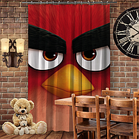 Штора 3D с принтом-Angry Birds Red