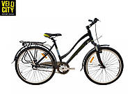 Женский велосипед Mascotte Like 26" v-brake черный