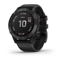 Смарт-годинник Garmin Fenix 6 Pro чорний з чорним ремінцем