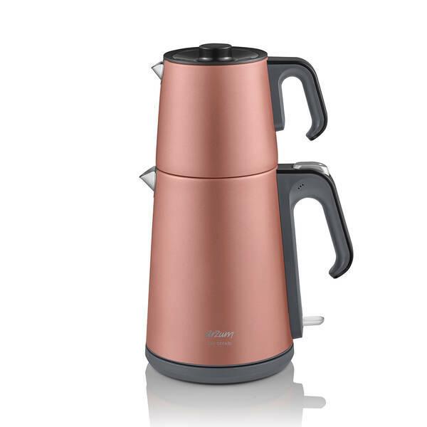 Подвійний електричний чайник Arzum AR3080-G Tea Pleasure з нержавіючої сталі 1650 Вт Функція збереження тепла