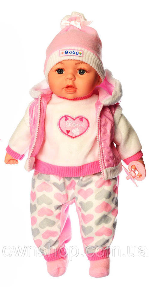 Лялька-пупс "Mий малак", 45 см, говорить, M 3861-1 UA, читає вірш українською мовою, фото 1
