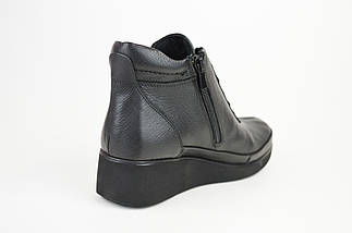 Черевики на танкетці зимові Ripka 1019 36 Чорні шкіра цигейка, фото 4