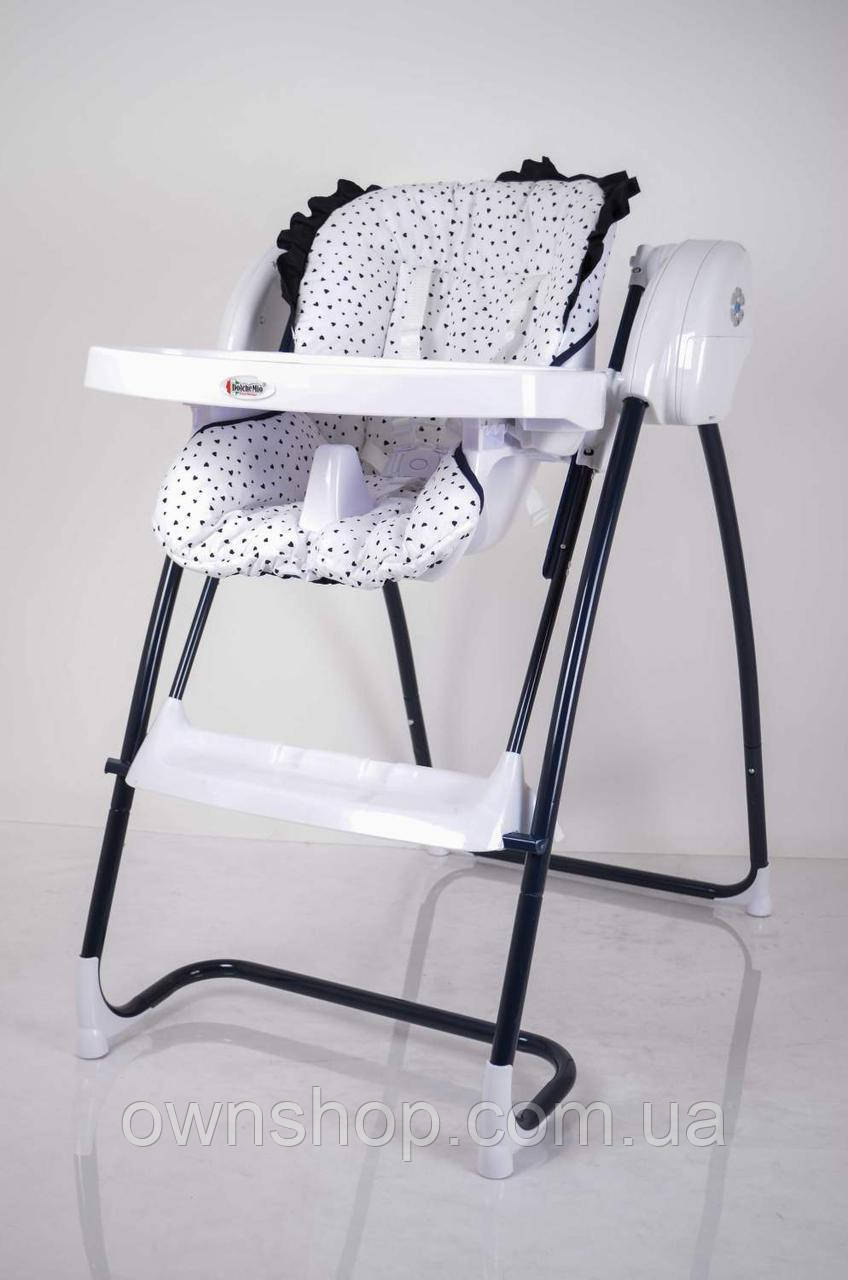 Дитячий стільчик-гойдалка-трансформер для годування Dolchemio TS-100 Black, фото 1