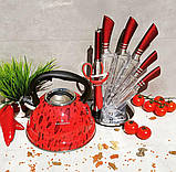 Чайник зі свистком 3 л із неіржавкої сталі Edenberg EB-1990 Чайник для індукційної плити Чайник газовий, фото 3