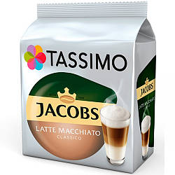 Кава в капсулах Tassimo Jacobs Latte Macchiato Classico 16 капсул (8 порц.) Німеччина Тассімо