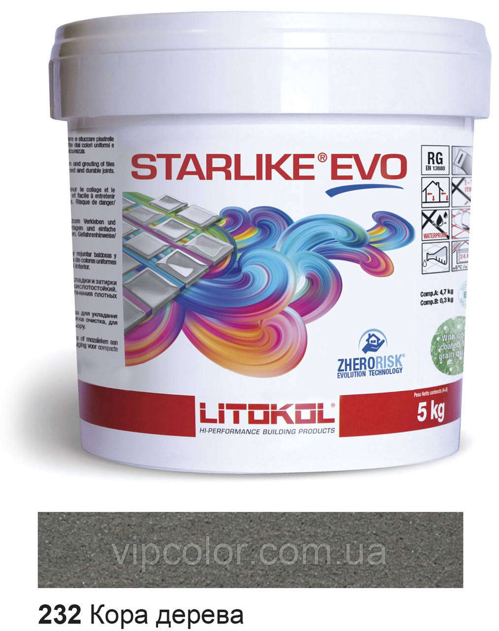 Litokol Starlike EVO 232 КОРА ДЕРЕВА 5 кг - епоксидна двокомпонентна затірка - Warm Collection