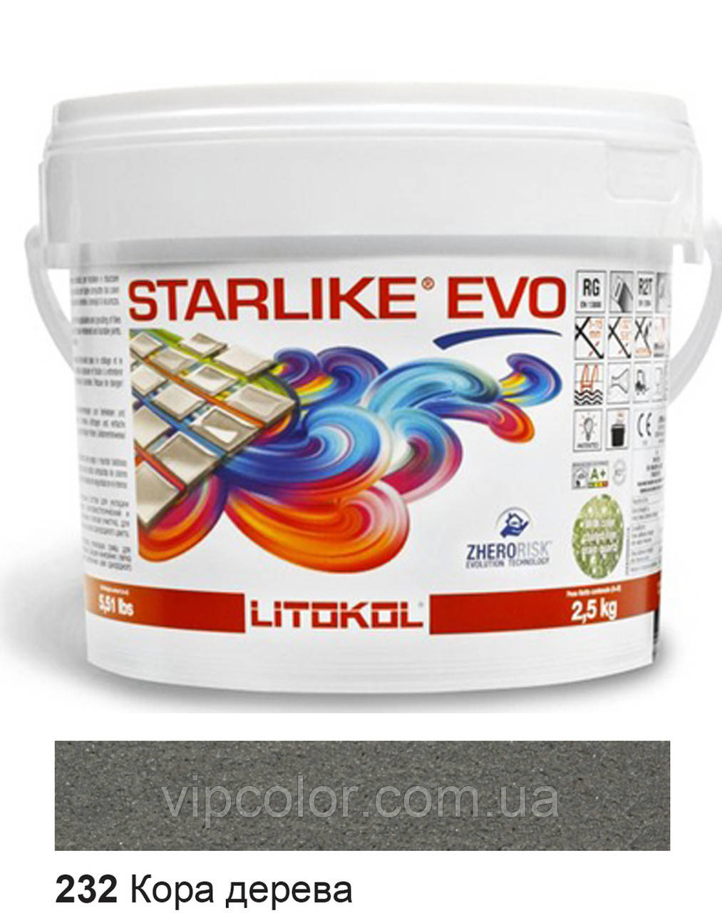 Litokol Starlike EVO 232 КОРА ДЕРЕВА 2,5 кг - епоксидна двокомпонентна затірка - Warm Collection