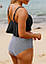 Стильний жіночий купальник бандо з воланом Р-047, фото 2