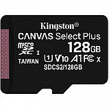 Карта пам'яті Kingston Canvas Select Plus microSD 128Gb Class 10 А1 UHS-1, фото 3